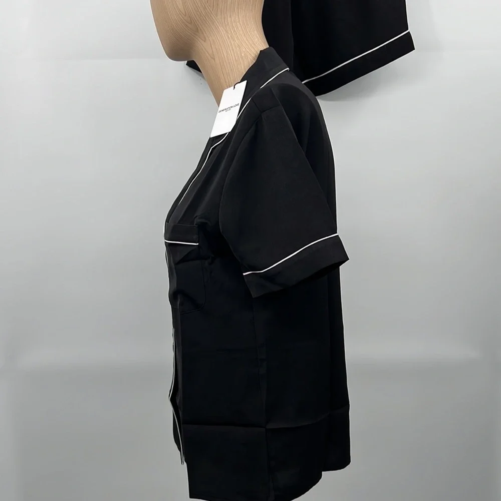 🆕Generation Love Lenox Black White Pajama Set Shorts Pockets Lounge Sleepwear - Picture 13 of 16